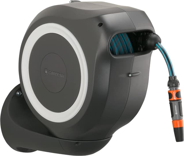 Enrouleur Mural Gardena RollUp M - 20m - Blanc