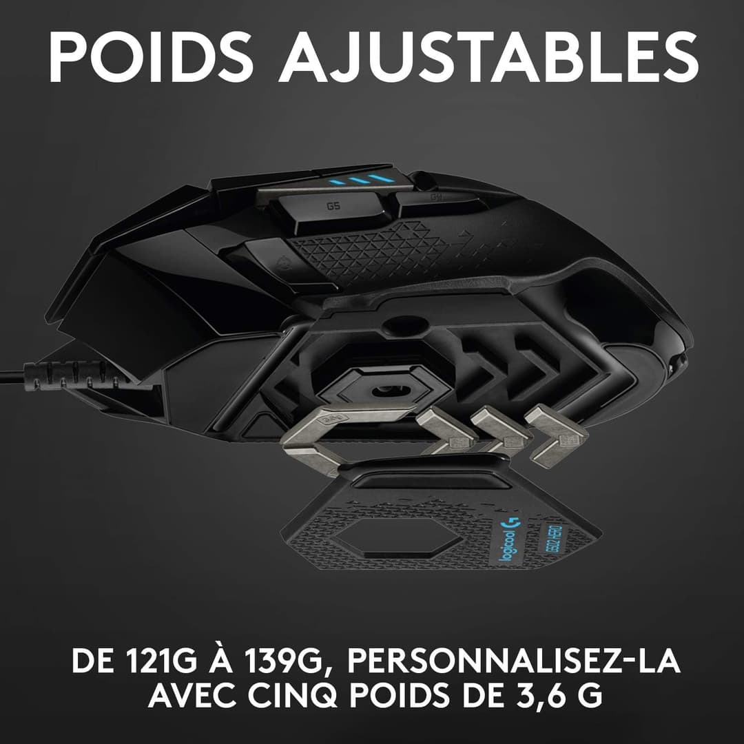 Logitech G502 HERO - Souris Gamer Haute Performance