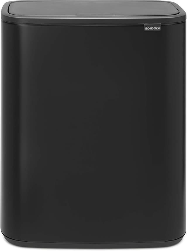 Brabantia Bo Touch Bin - Poubelle 2x30L Noir Mat