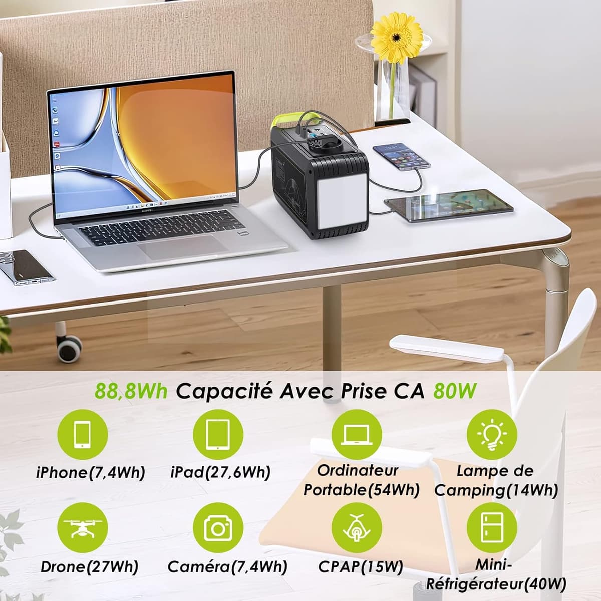 Batterie Externe MARBERO 120W - Station Énergie Portable