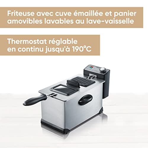 SEVERIN Friteuse 3L INOX 2000W FR2431