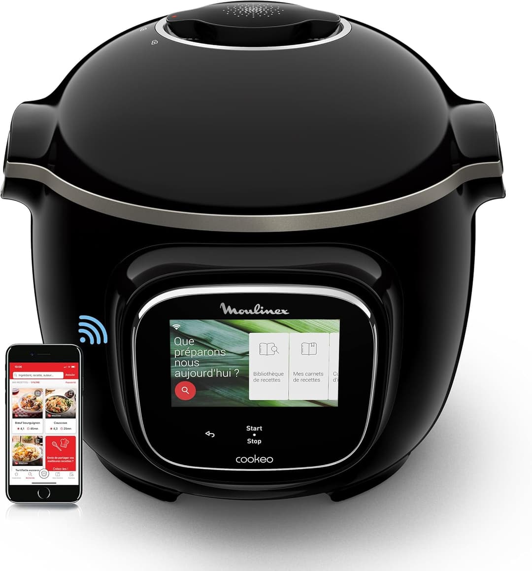 Cookeo Touch Wifi Moulinex - Multicuiseur intelligent 6L