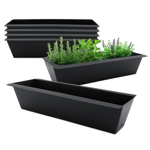 Lot de 6 jardinieres Spetebo palette europeenne anthracite